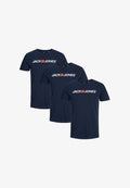 Jack & Jones 3 PACK - Print T-shirt - navy blazer