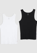 Levi's® RIB TANK 2 PACK - Top - black/bright white