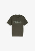 TOM TAILOR TOM TAILOR T-SHIRT T-SHIRT MIT LOGO-PRINT - Print T-shirt - deep leaf green