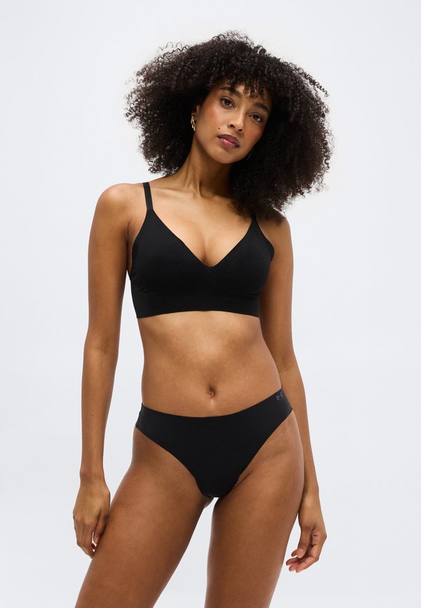 Under Armour UNDERWEAR THONG PURE STRETCH NO SHOW THONG SOLID 3 PACK - Thong - brown/black