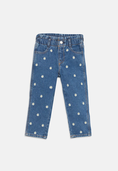 BABYGAP EMBROIDERED PAPERBAG MOM JEANS