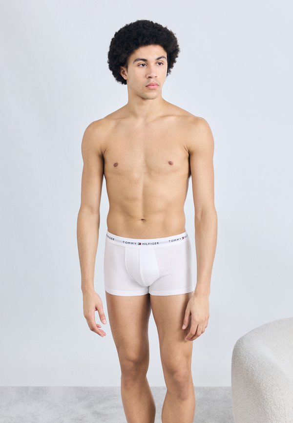 Tommy Hilfiger LOW RISE TRUNKS SIGNITURE  3 PACK - Trunks - black/white/light grey heather