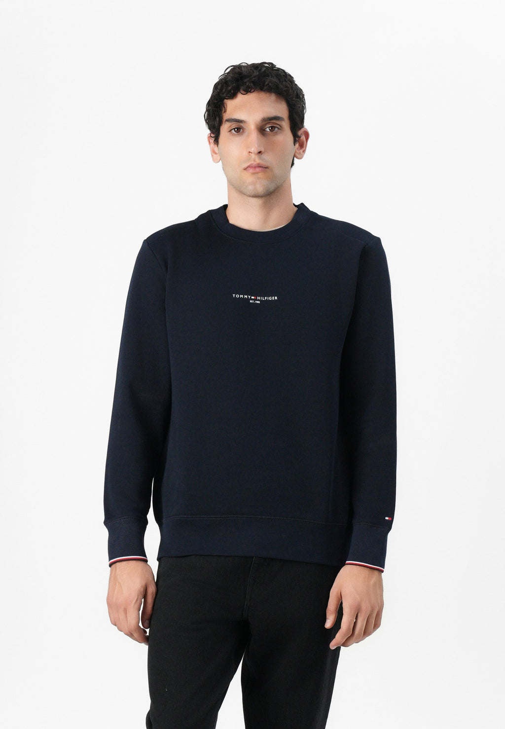 LOGO TIPPED CREW NECK Media 2
