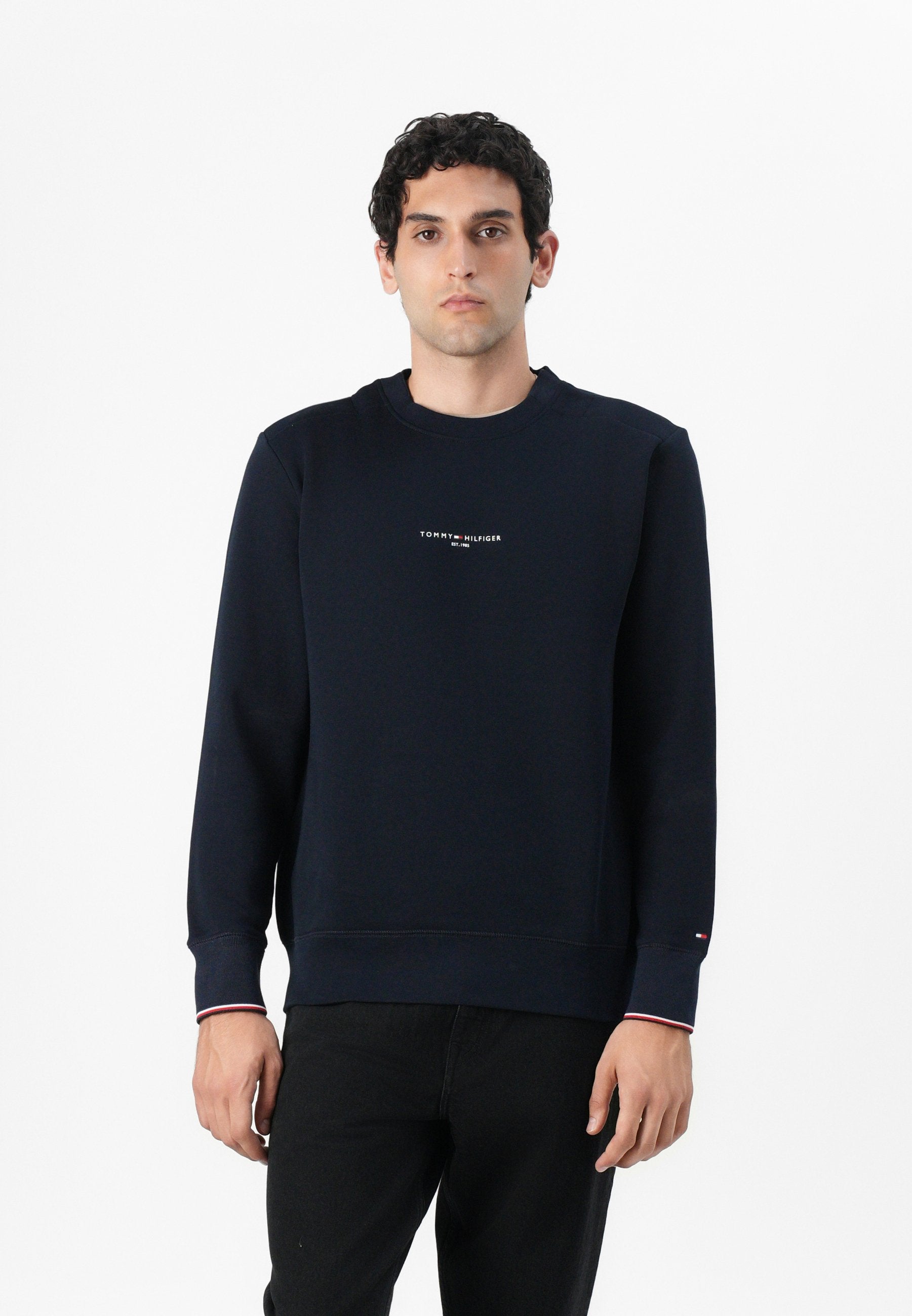 LOGO TIPPED CREW NECK Media 2