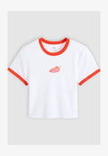 Levi's® GRAPHIC MINI RINGER - Print T-shirt - lse_spicy pepper w glitter bright white