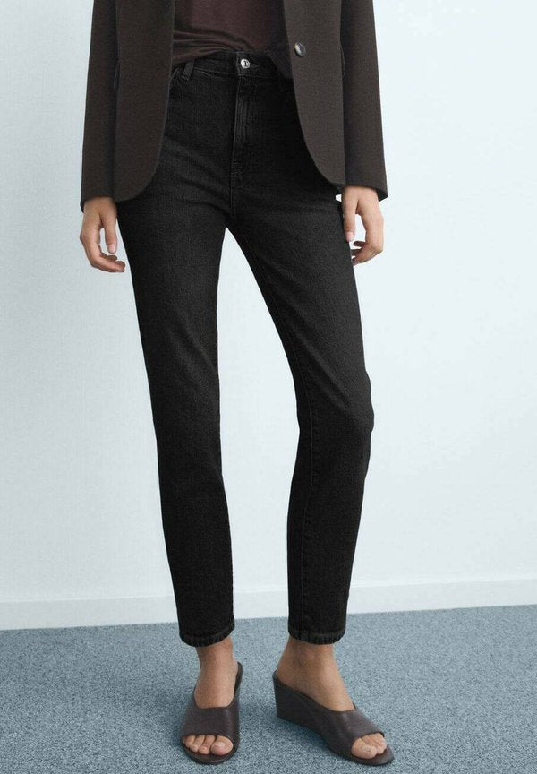Mango Slim fit jeans - black denim