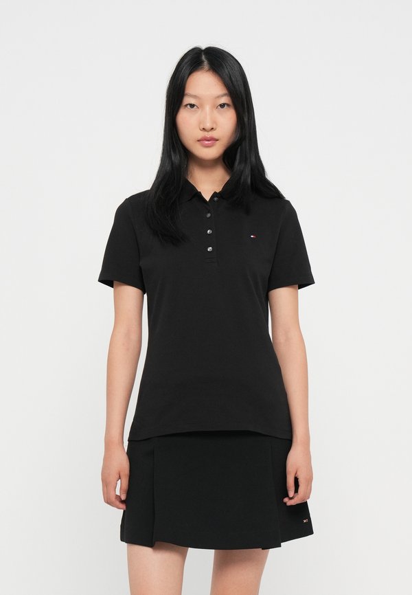 Tommy Hilfiger SLIM FIT - Polo shirt - black