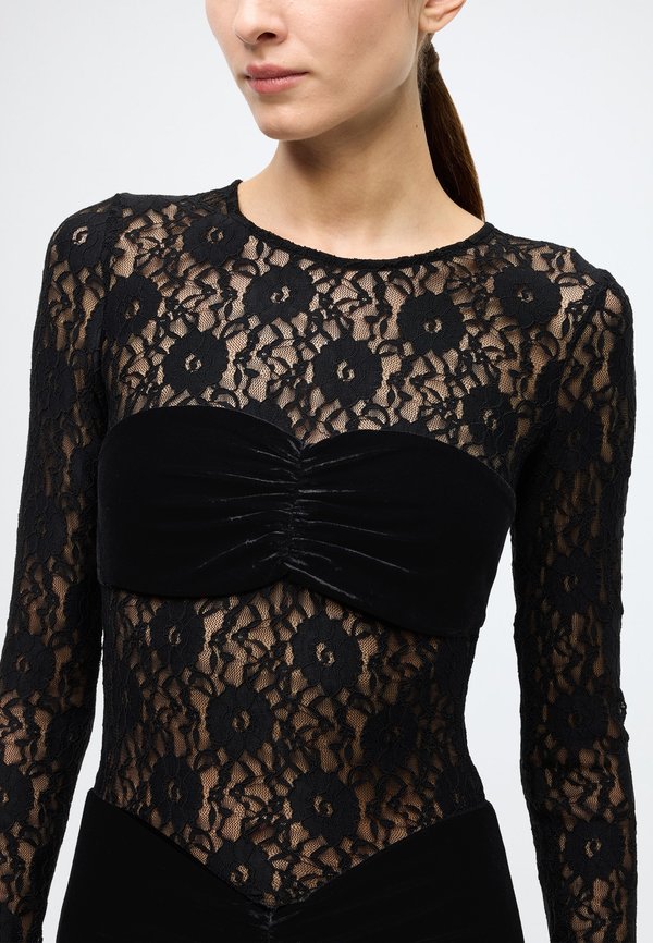 Bardot HELENIE VELOUR LACE MAXI DRESS