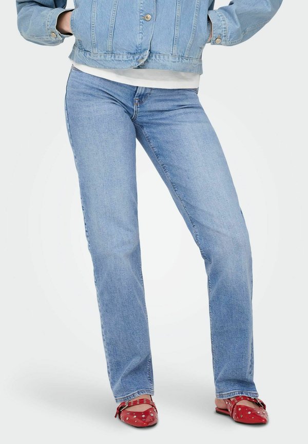 ONLY Straight fit ONLLOPEZ Low waist Carrot - Straight leg jeans - light blue denim