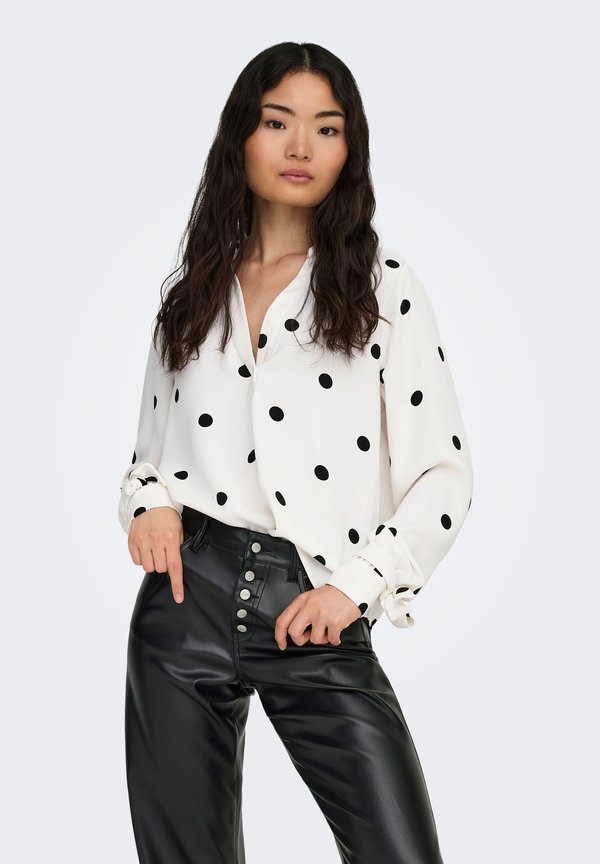 ONLY ONLBELEM - Blouse - cloud dancer aop black dots