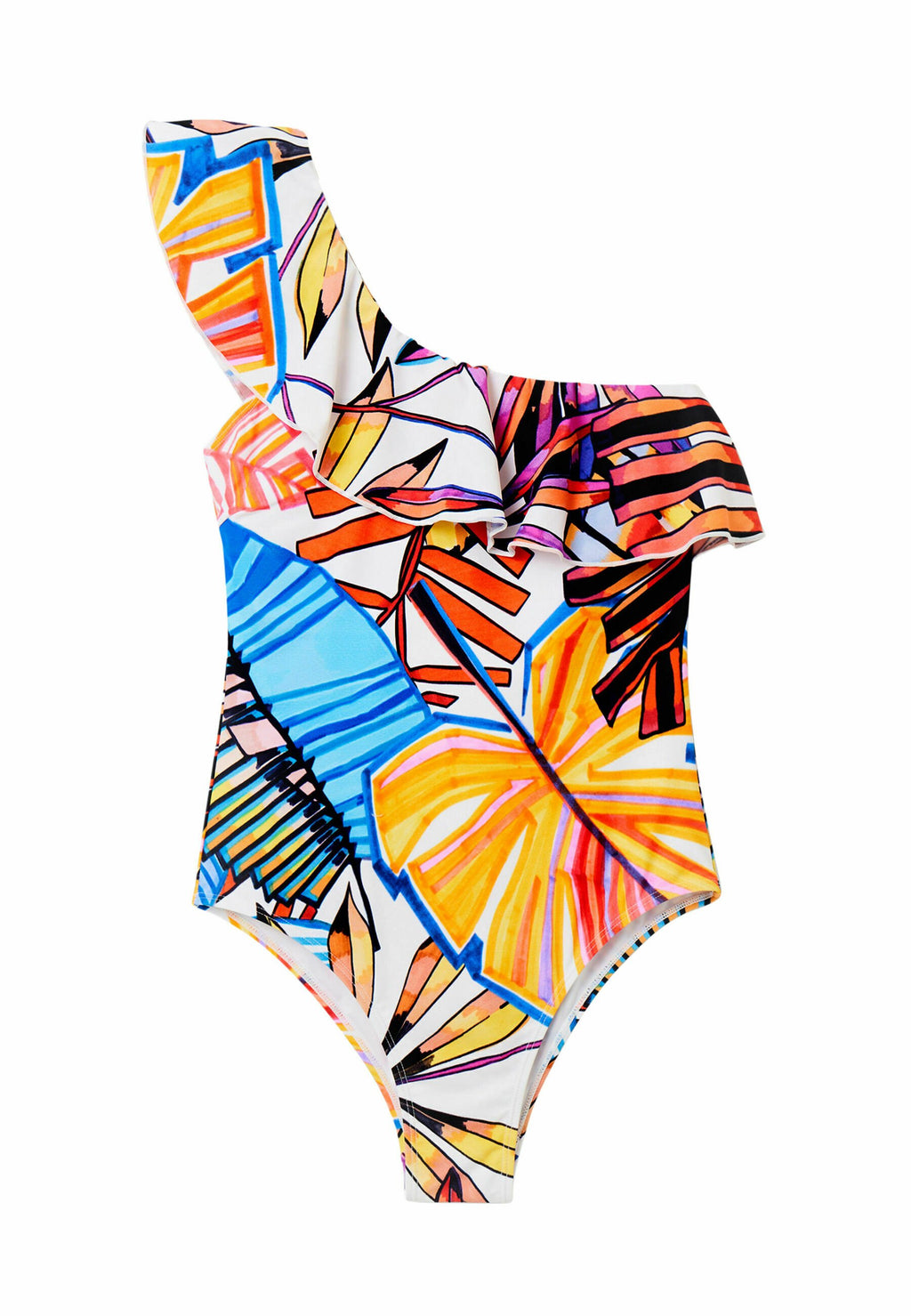 Desigual ASYMMETRIC STRAP SWIMSUIT