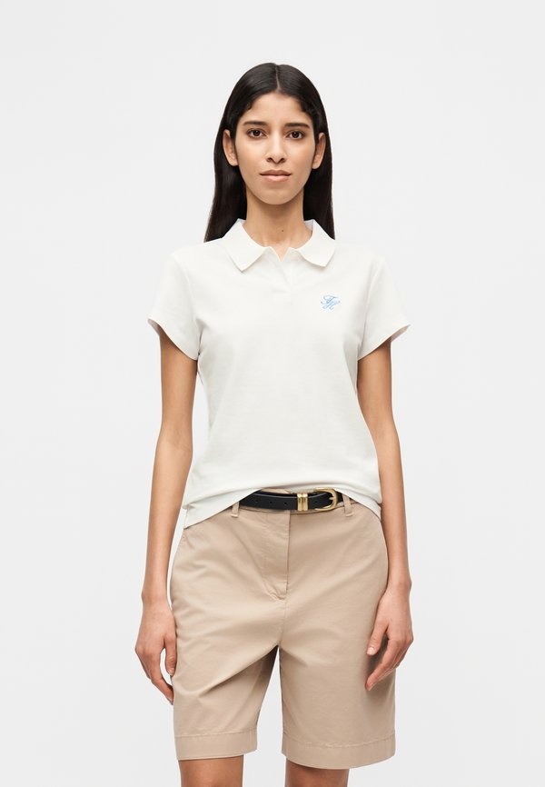 Tommy Hilfiger 1985 SLIM FIT LOGO EMBROIDERY POLO SHIRT - Polo shirt - ecru