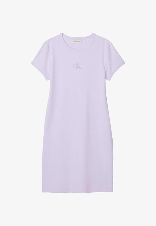 Calvin Klein Jeans MONOLOGO DRESS - Jersey dress - island lilac