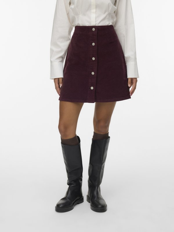 Vero Moda VMETTA SKATER SKIRT  - Mini skirt - winetasting
