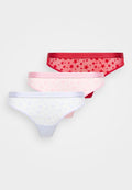 Tommy Hilfiger PACKS GIFT THONG 3 PACK  - Thong - aura/regatta red/bonita pink