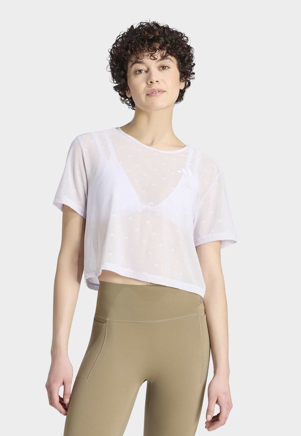 adidas Performance PrimeLift Essentials Boxy Mesh - Sports T-shirt - frozen purple