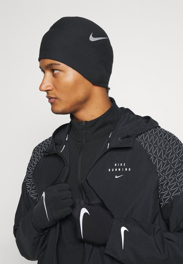 Nike Performance MEN'S RUN DRY HAT AND GLOVE SET - Gloves - black/silver