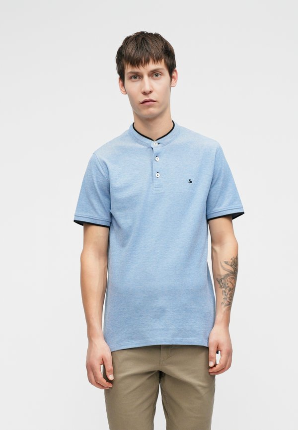 Jack & Jones JJEPAULOS MAO POLO SS NOOS - Basic T-shirt - light blue