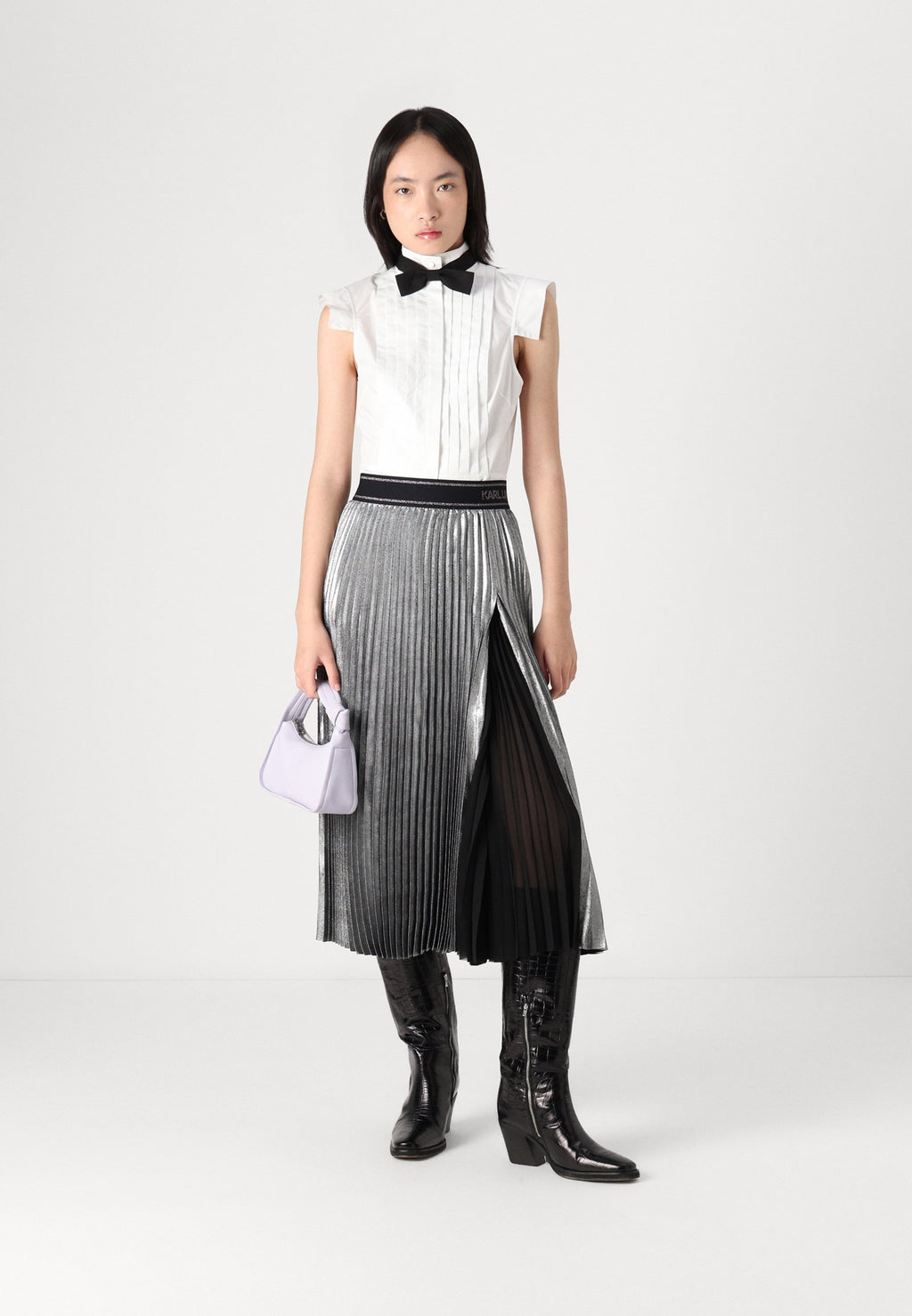 FOIL PLEATED SKIRT Media 2