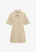 Vero Moda Denim VMDAISY Short - Denim dress - silver mink