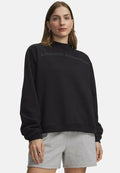 Under Armour ICON FLEECE WORDMARK MOCK NECK - Fleece jumper - ultimate black