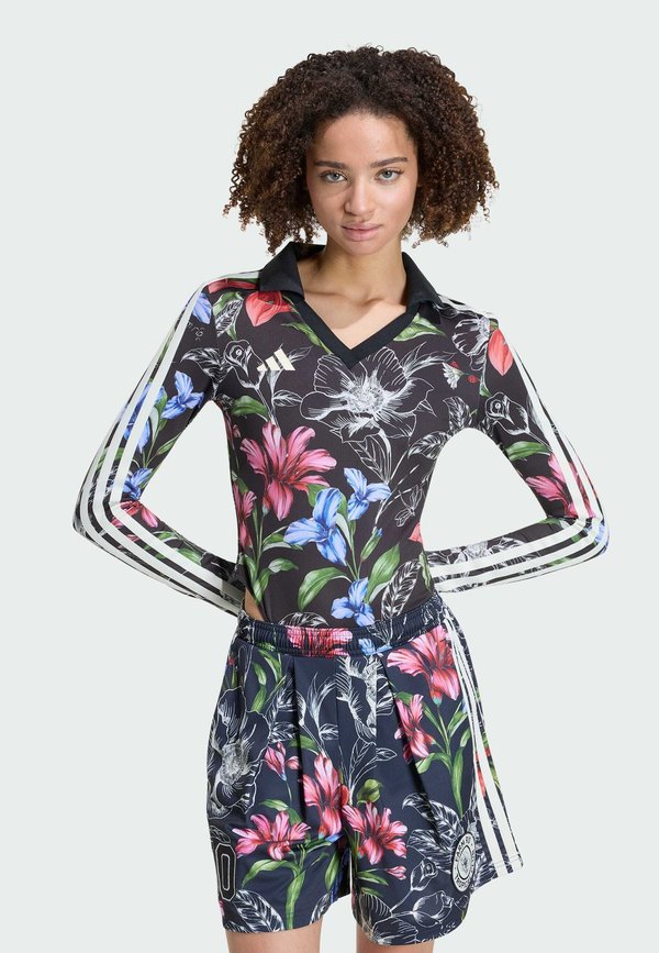 adidas Sportswear ADIDAS SPORTSWEAR ADIDAS X FARM RIO BODYSUIT - Long sleeved top - black/cream white/multicolor