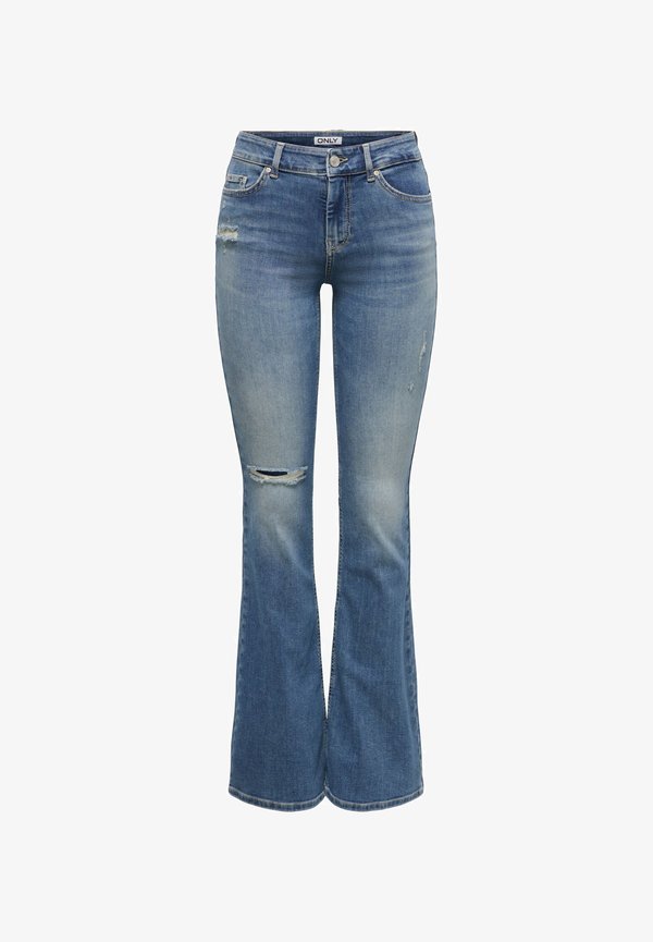 ONLY ONLBLUSH MID FLARED DES DNM DOT119 - Flared Jeans - medium blue denim