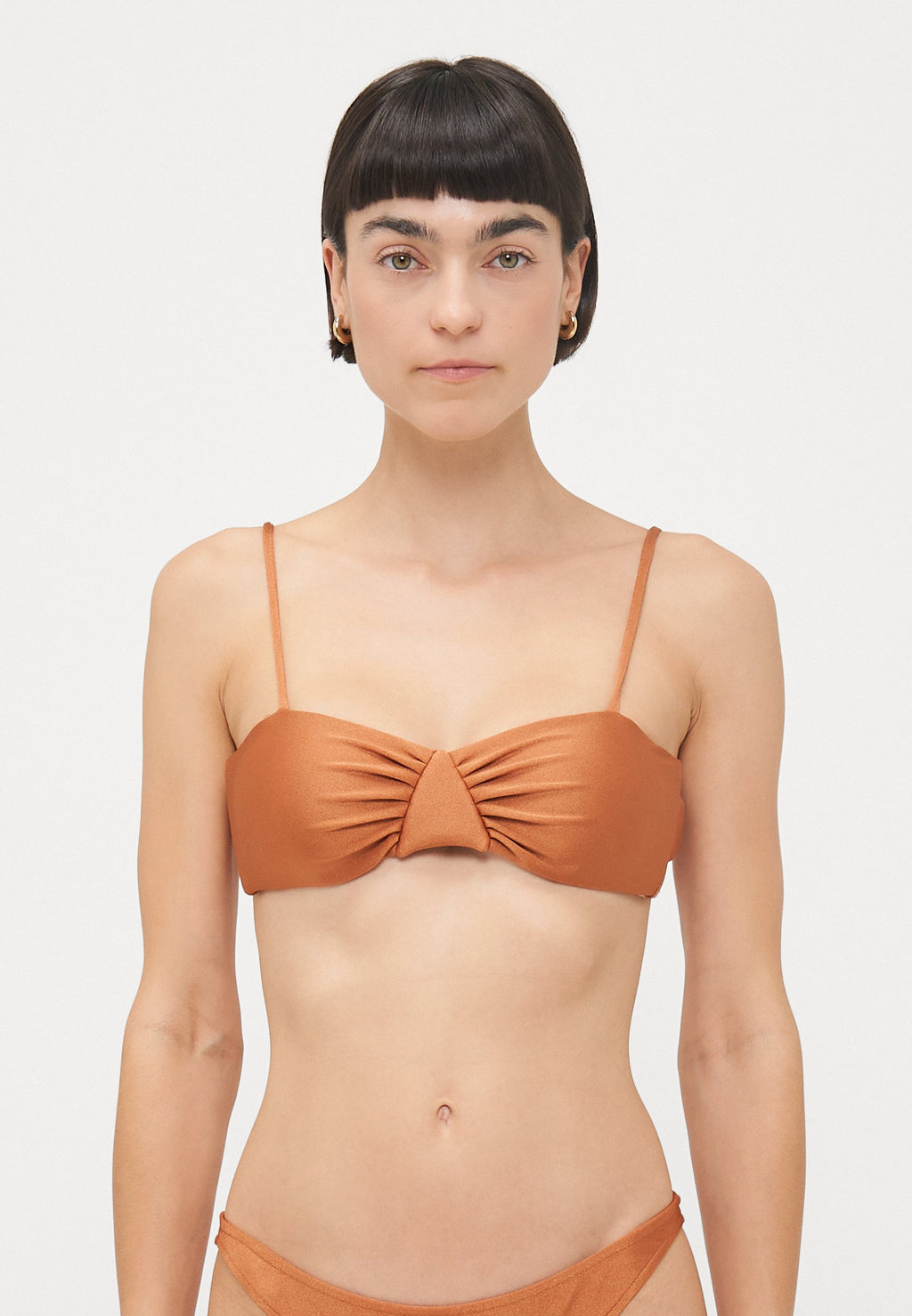 ADRIANA DEGREAS SOLID FRILLED