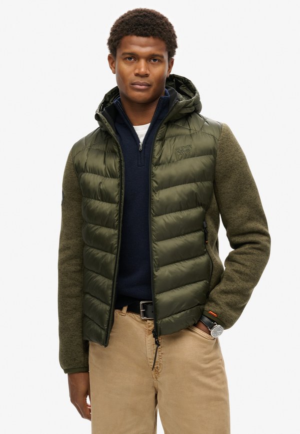 Superdry & Co HOODED STORM HYBRID - Light jacket - khaki green marl