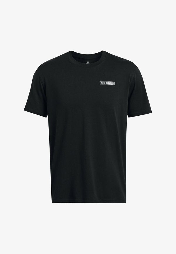 Under Armour HEAVYWEIGHT ARMOUR LABEL - Basic T-shirt - black