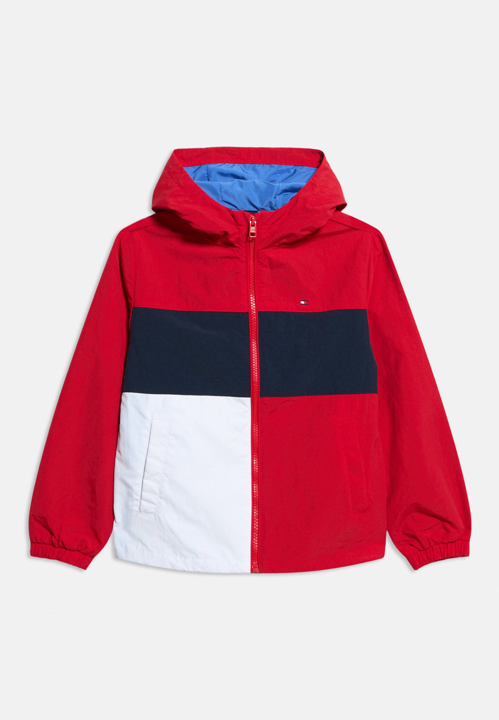 COLOUR-BLOCKED FLAG HOODED JACKET Media 1