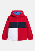 COLOUR-BLOCKED FLAG HOODED JACKET Media 1