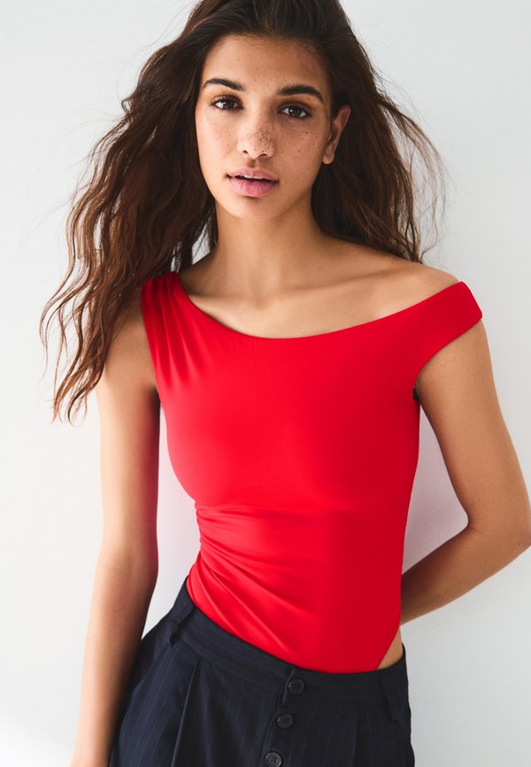Bershka RUCHED STRAP - Top - red