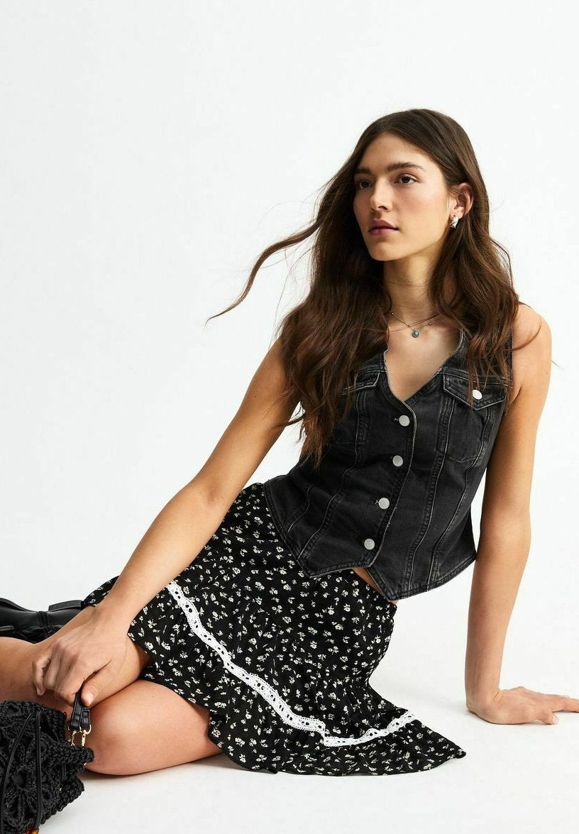 New Look FLORAL PRINT TIERED MINI