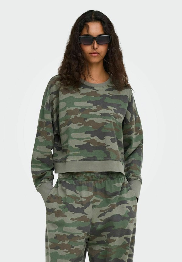 ONLY SWEATSHIRTS ONLEMELIE SWEATSHIRT - Sweatshirt - taupe gray