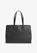 Tommy Hilfiger EMBOSSED TH MONOGRAM TOTE BAG - Tote bag - black