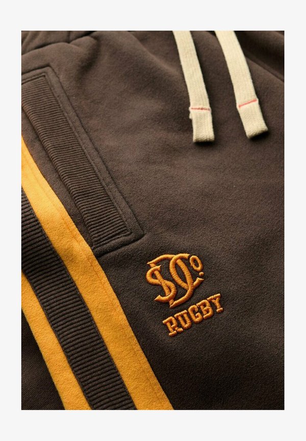 Superdry & Co ATHLETIC FIVES  - Tracksuit bottoms - washed brown track gold