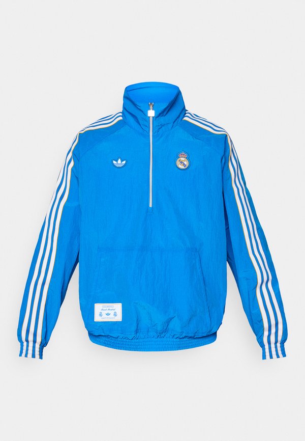 adidas Originals REAL MADRID ICON HALF ZIP JACKET - Club wear - bluebird/white