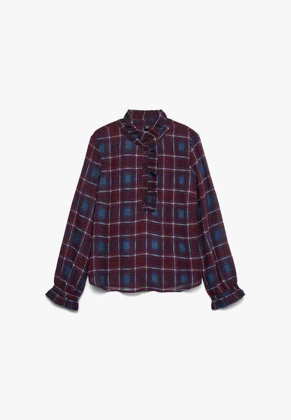 Vero Moda VMEMILIE CHECK - Blouse - wine tasting