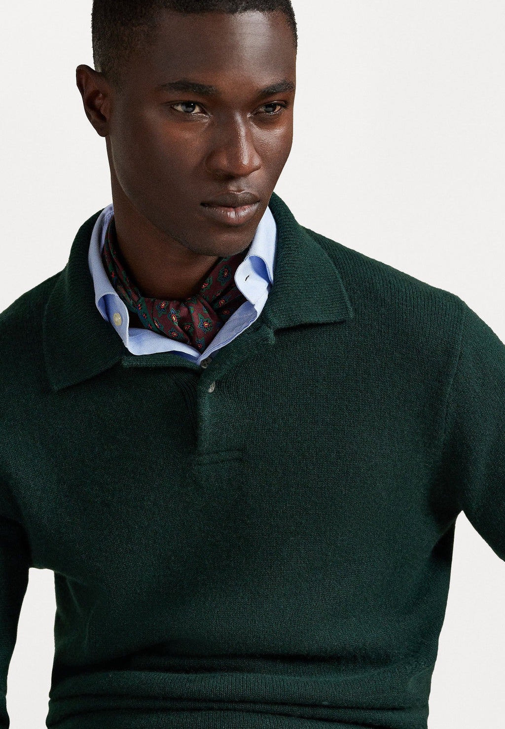 Polo Ralph Lauren CASHMERE POLO-COLLAR SWEATER