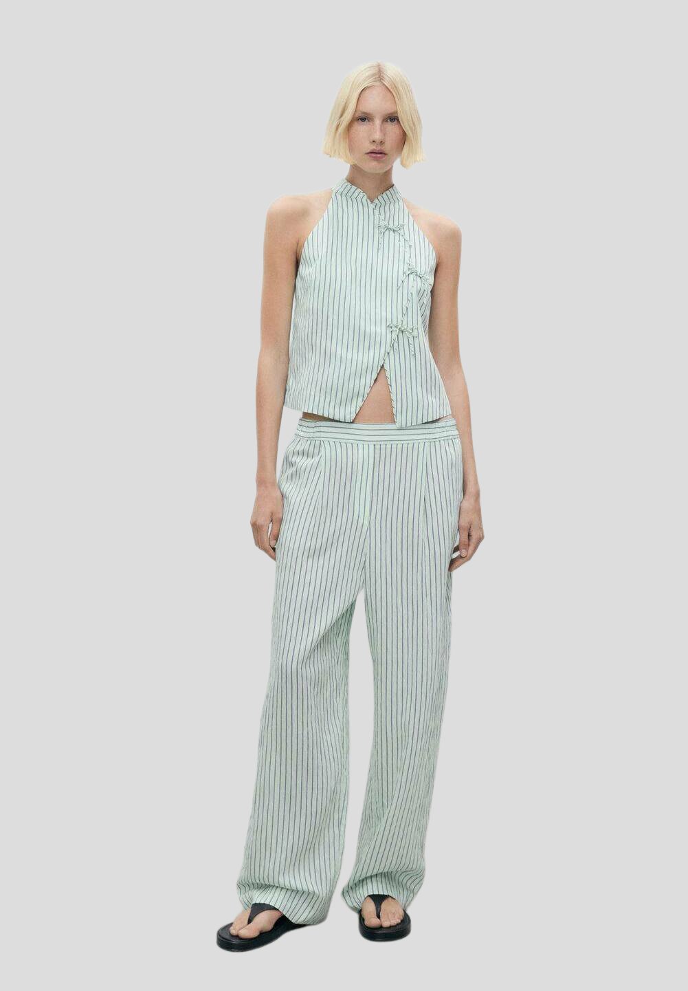 Mango STRIPED FLOWY
