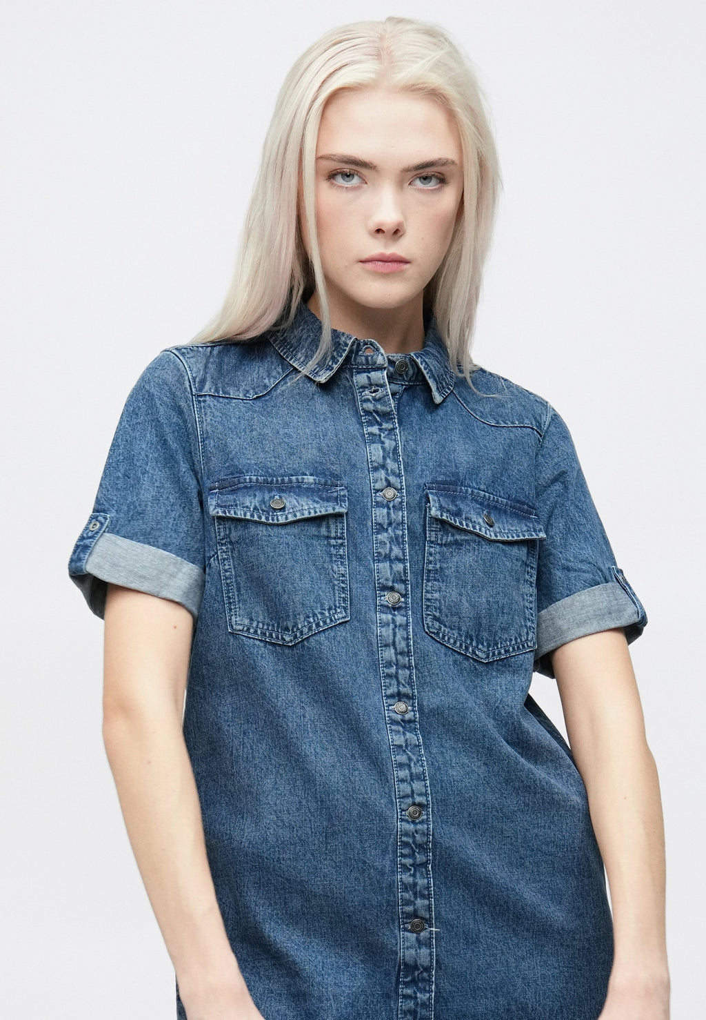 Noisy May Denim Short Sleeved