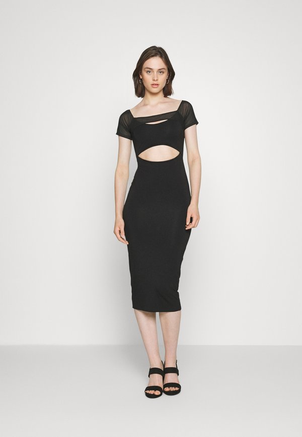 Good American OFF SHOULDER CUT OUT MIDI
