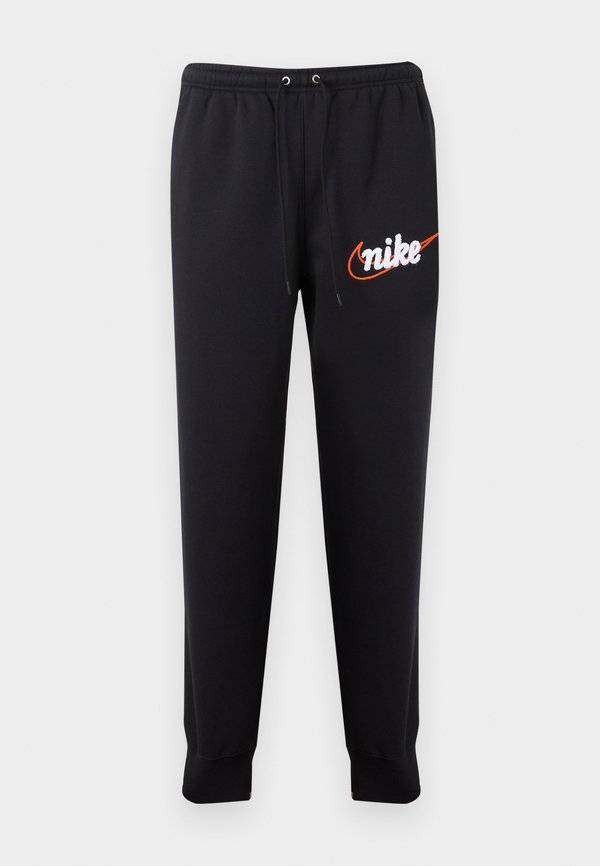 Nike Sportswear M NK CLUB BB JGGR CTB - Tracksuit bottoms - black/safety orange