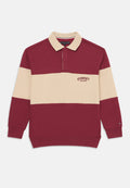 COLOUR-BLOCKED LONG SLEEVE POLO SHIRT Media 1