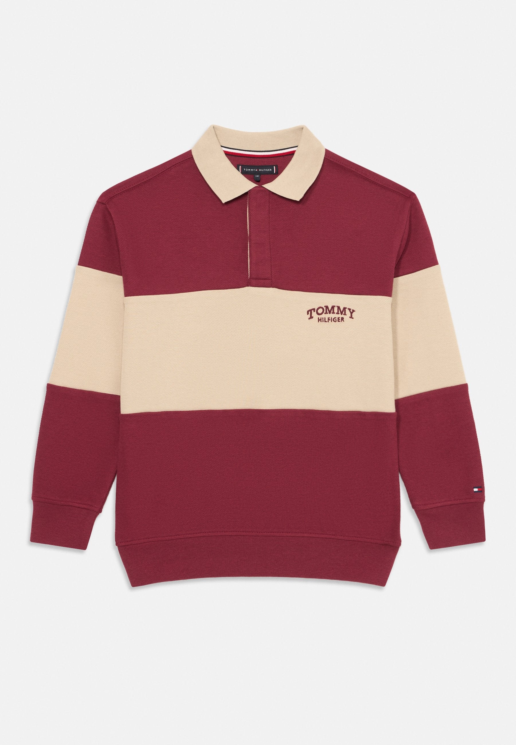 COLOUR-BLOCKED LONG SLEEVE POLO SHIRT Media 1