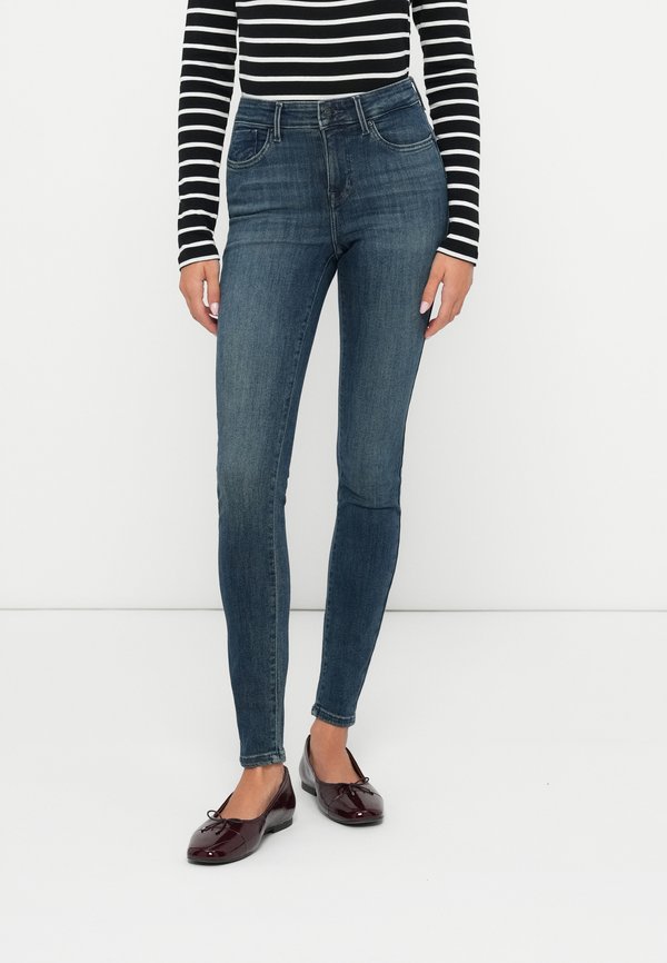 ONLY ONLPOWER MID WAIT PUSH UP - Jeans Skinny Fit - dark blue denim