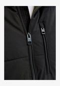 Jack & Jones JJEOWEN PUFFER SN PLS - Winter jacket - rosindetail:black blocking