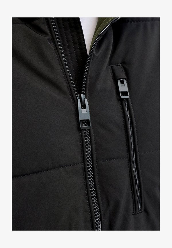 Jack & Jones JJEOWEN PUFFER SN PLS - Winter jacket - rosindetail:black blocking