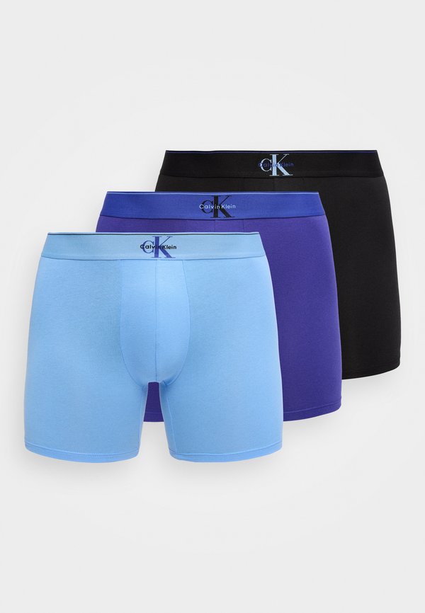 Calvin Klein Underwear 3 PACK - Boxer briefs - black/blue river fog/blue river